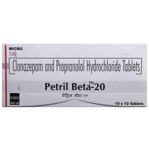 petril beta 20mg tablet 10's